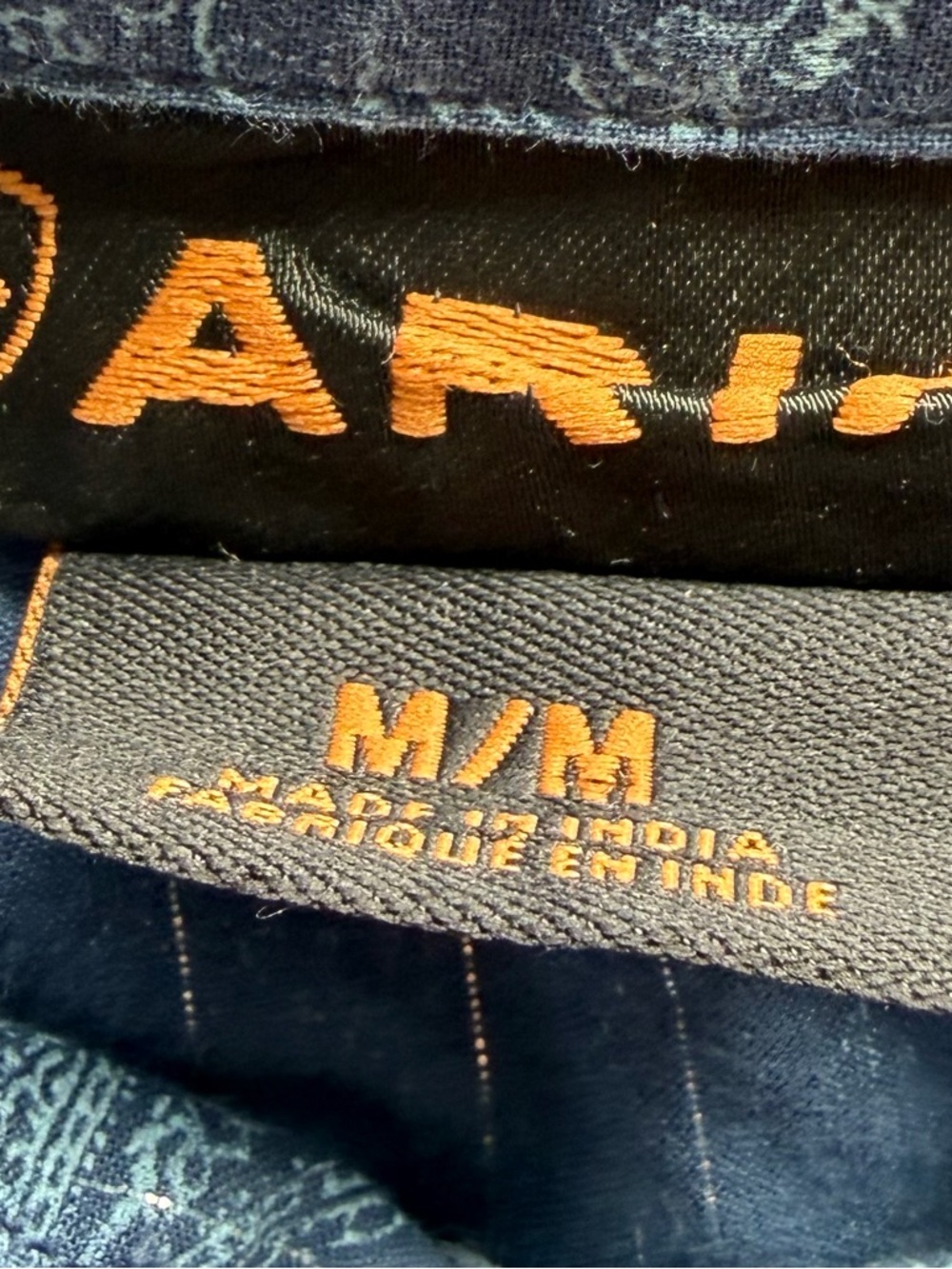 Ariat Dark Blue Western Snap-Front Shirt with Stud Detail - Picture 4 of 5